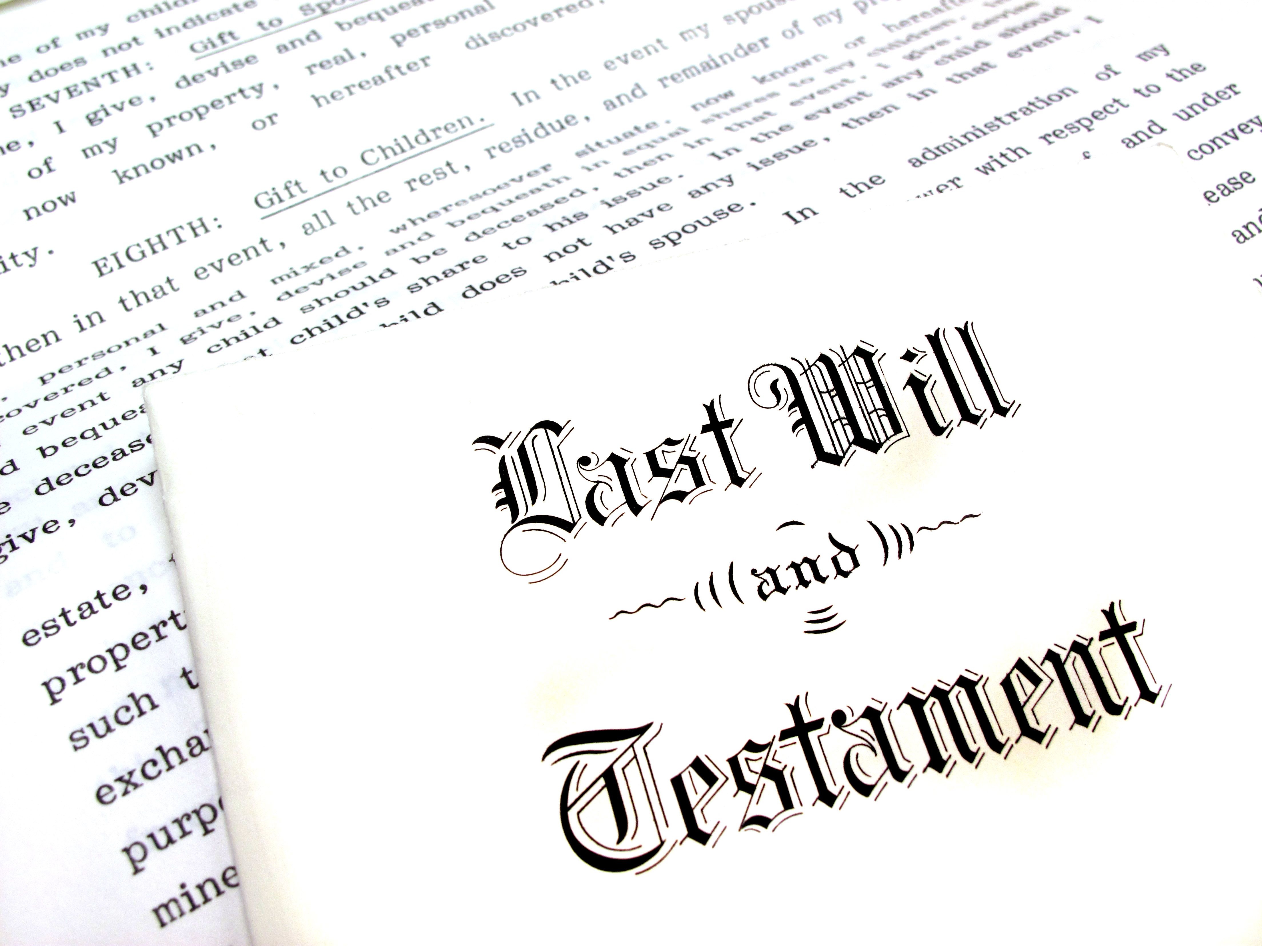 last will and testament